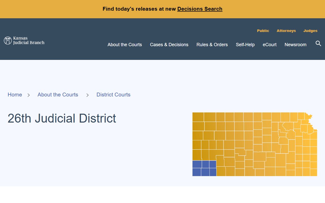 Haskell County court records 26th Judicial District listing