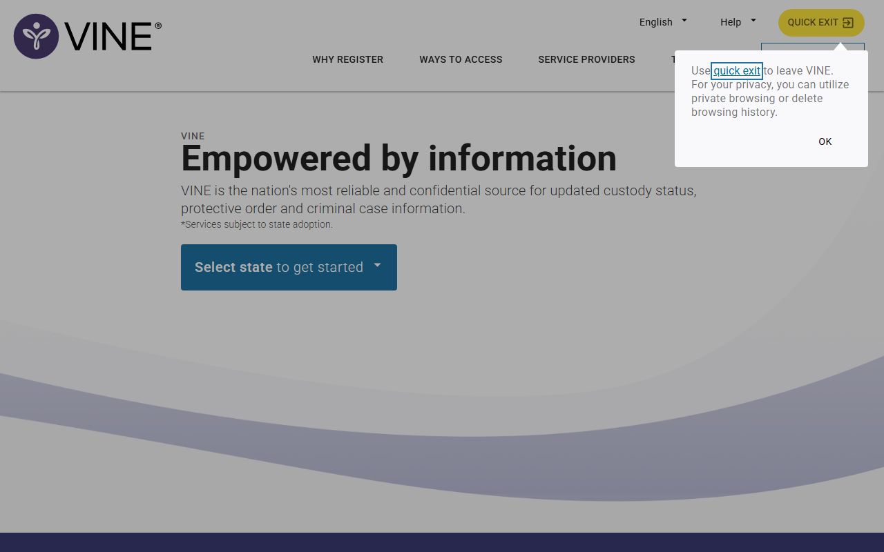 Haskell County warrant records VINELink custody notification system